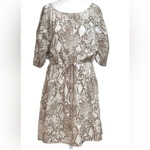 LOFT Ann Taylor Petites Women’s Snakeskin Print Dress Size L   A605
LOFT